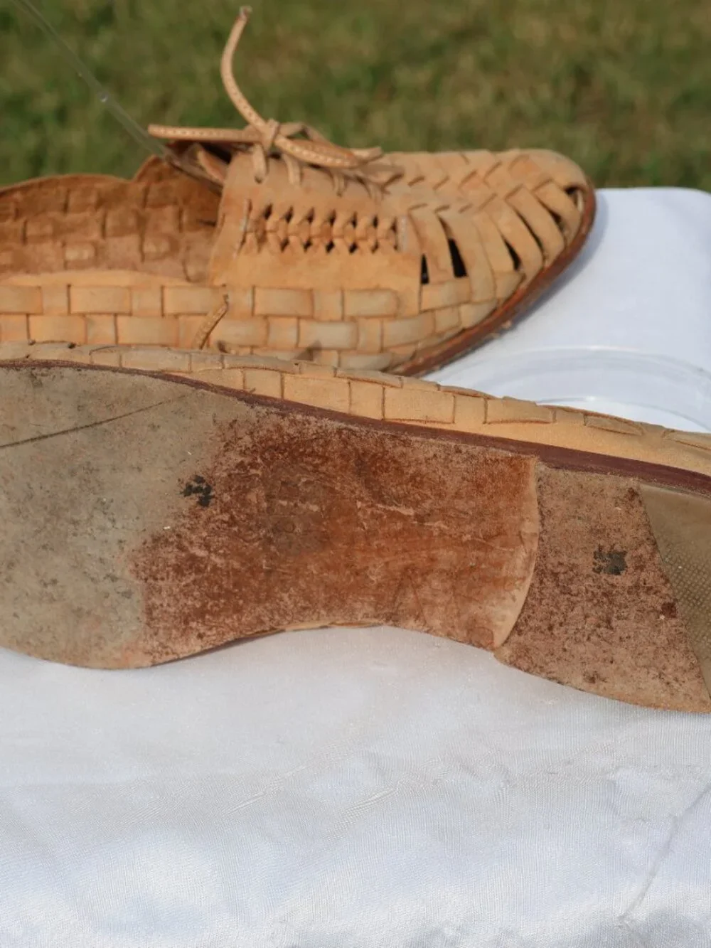 ESpirit De Corp Leather Slip-On Sandals